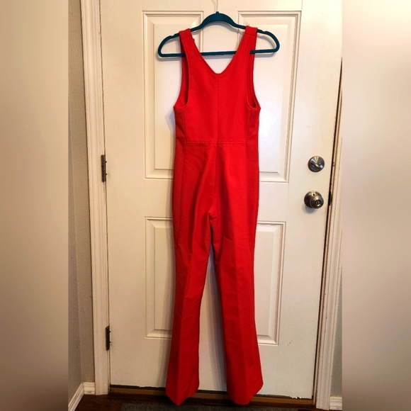VINTAGE OBERMEYER RED SKI OVERALLS WOMENS SZ 12T - Picture 3 of 9